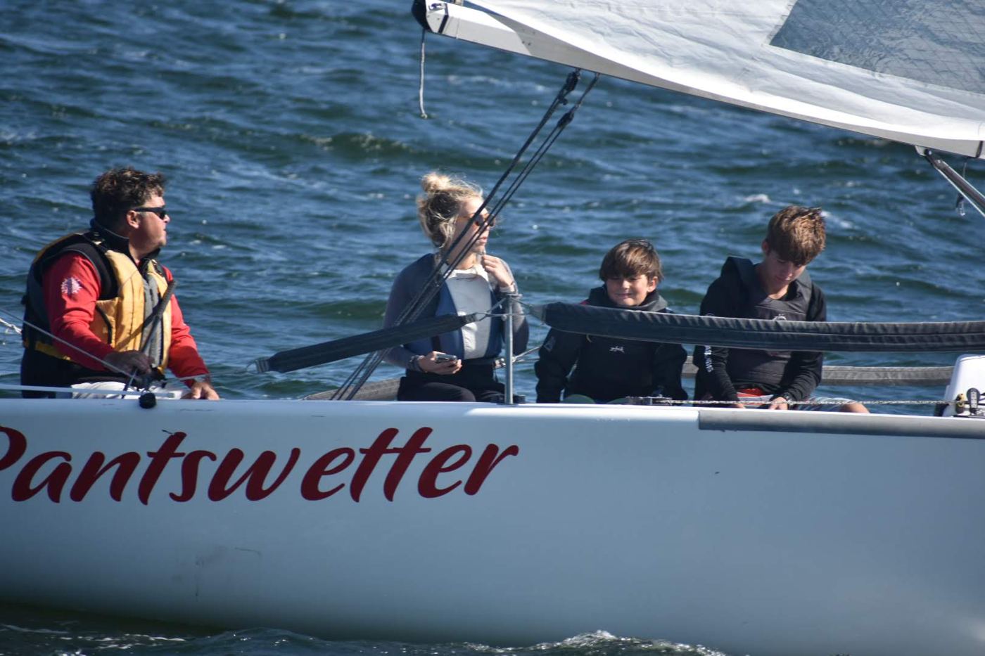 Racing with a young crew aboard Pantswetter.