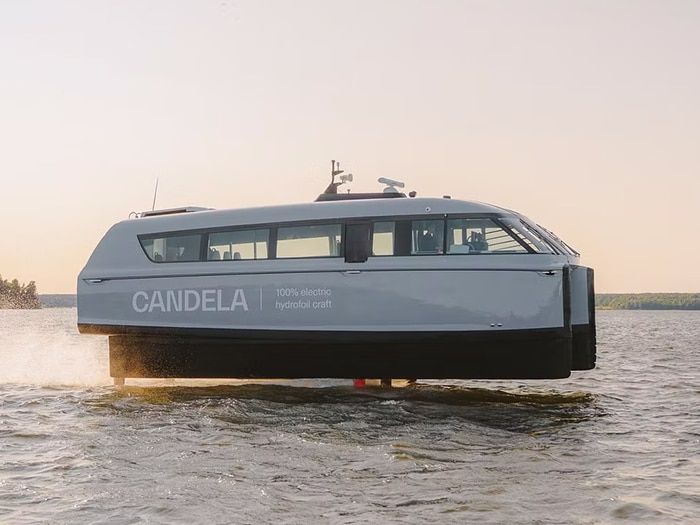 Candela P-12 passenger ferry foiling