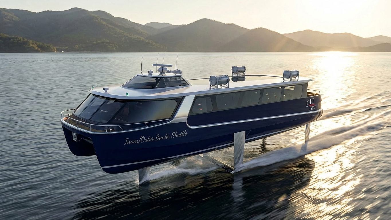 Hydro Foiling Fast Ferry for the Pamlico Sound NC